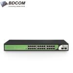 Switch Gigabit S1500-24T 24 Cổng VLAN/Default/CCTV mode chống sét 6KV BDCOM