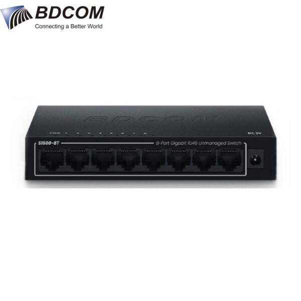 Switch Gigabit S1500-8T 8 Cổng VLAN/Default/CCTV mode chống sét 6KV BDCOM