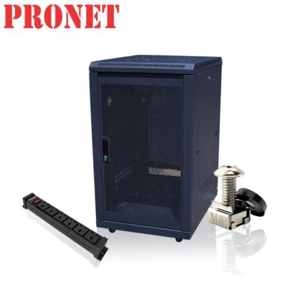 Tủ Rack 20U PR-2060D D600 H1100xW600 PRONET màu đen