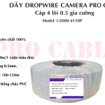 CÁP 4 LÕI 0.5 GIA CƯỜNG 500m PRO CABLE (Model: U2000-4150P)