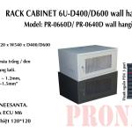 TỦ RACK 6U-D400 (TREO TƯỜNG, MÀU ĐEN, CAMERA) Mặt cửa lưới/ Giá rẻ
