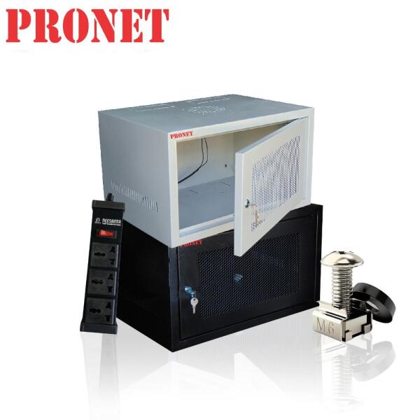 Tủ Rack 6U PR-0640D Treo Tường Cửa Lưới D400 H320xW540 Tải 150kg PRONET