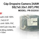Cáp Dropwire Camera 24AWG 2PRS - PVC - SS(7x0.33x1.0ST) PROCABLE