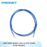 Dây nhảy mạng Cat6 U/UTP Xanh 0.5m PRONET