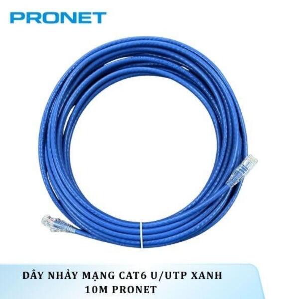 Dây nhảy mạng Cat6 U/UTP Xanh 10m PRONET