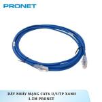 Dây nhảy mạng Cat6 U/UTP Xanh 1.5m PRONET