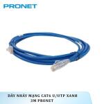 Dây nhảy mạng Cat6 U/UTP Xanh 3m PRONET