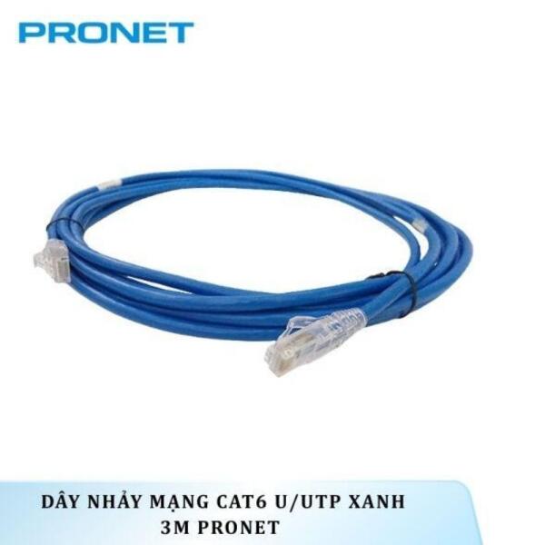 Dây nhảy mạng Cat6 U/UTP Xanh 3m PRONET