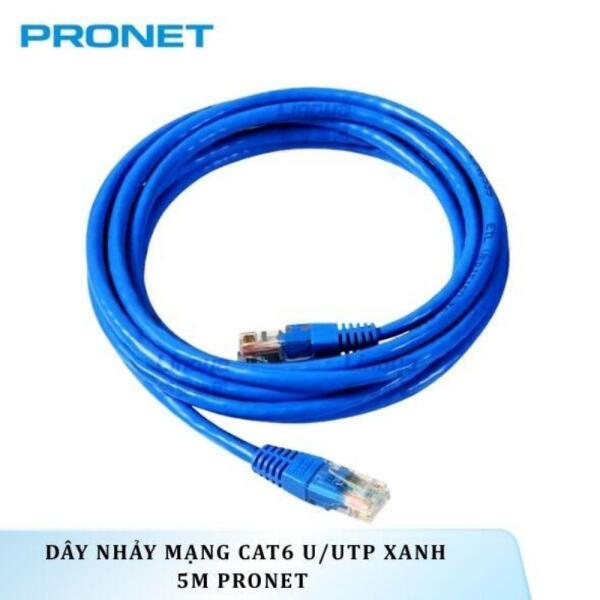 Dây nhảy mạng Cat6 U/UTP Xanh 5m PRONET