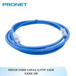 Dây nhảy mạng Cat6A S/FTP LSZH Xanh 3M PRONET