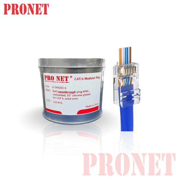 Hạt mạng xuyên thấu Cat6 PRO NET mạ crom