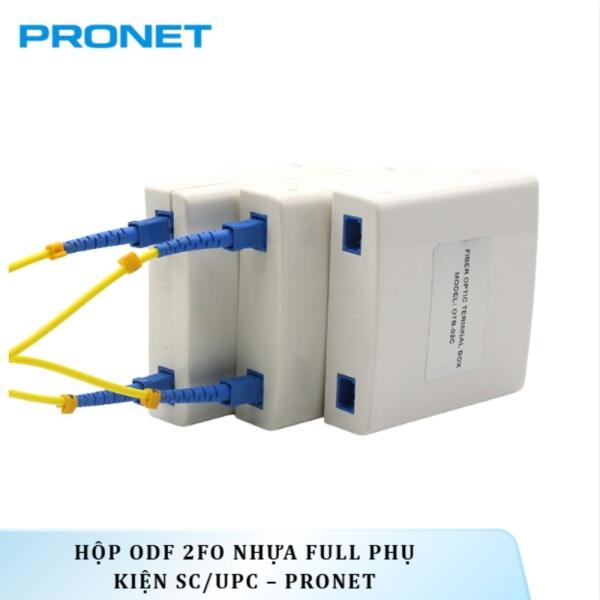 Hộp ODF 2FO Nhựa Full Phụ Kiện SC/UPC – PRONET