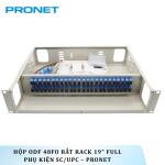 Hộp ODF 48FO Khay Cố Định Gắn Rack 19" Full Phụ Kiện SC/UPC – PRONET
