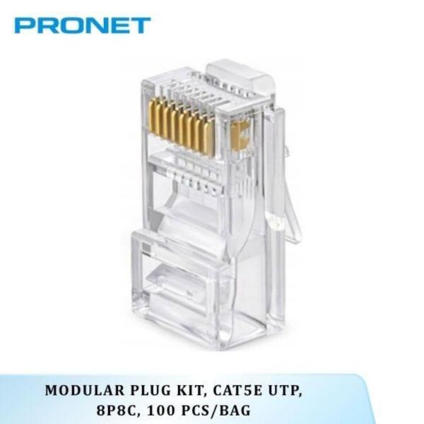 Modular Plug Kit Cat5e UTP PRONET (Túi 100 cái)