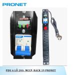 PDU 6 lỗ 20A, PR-PDU6-20A, MCCP, rack 19'' PRONET