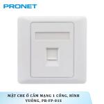 PR-FP-01S - Mặt che ổ cắm mạng 1 cổng hình vuông PRONET