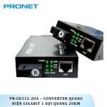 PR-GE112-20A – Converter quang điện Gigabit 1 sợi quang 20Km PRONET