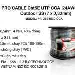 PRO-CABLE Cat5E UTP CCA  24AWG/4PRS Outdoor SS (7 x 0,33mm)