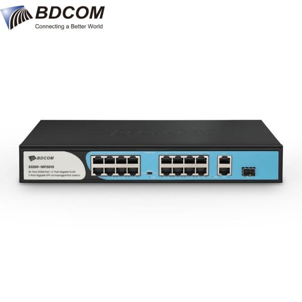 Switch Gigabit S1200-16P2G1S 16 Cổng VLAN/Default/CCTV mode chống sét 6KV BDCOM