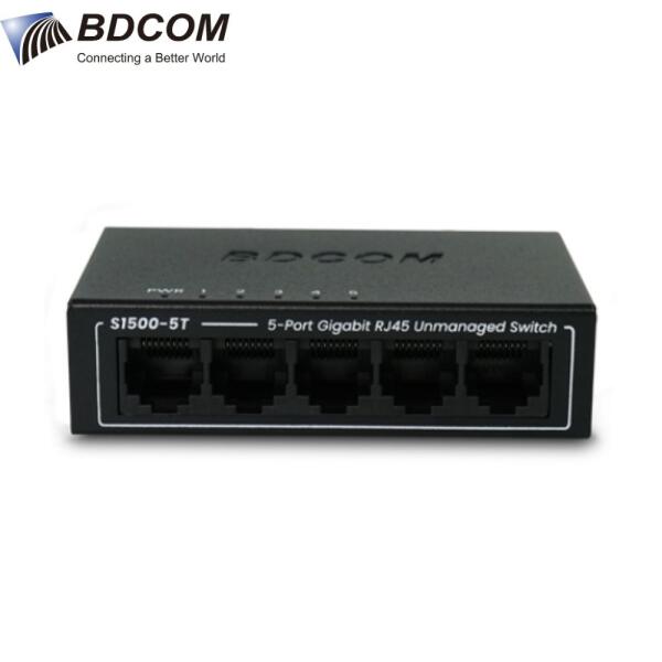 Switch Gigabit S1500-5T 5 Cổng VLAN/Default/CCTV mode chống sét 6KV BDCOM