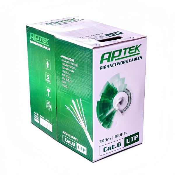 Cáp Mạng APTEK CAT6e UTP Copper 23AWG - Gigabit Ethernet, PoE, 305m