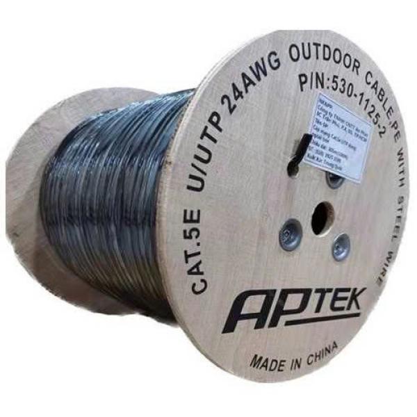Cáp mạng APTEK CAT5e UTP Copper Outdoor 24AWG, 2 Pair, vở nhựa PE