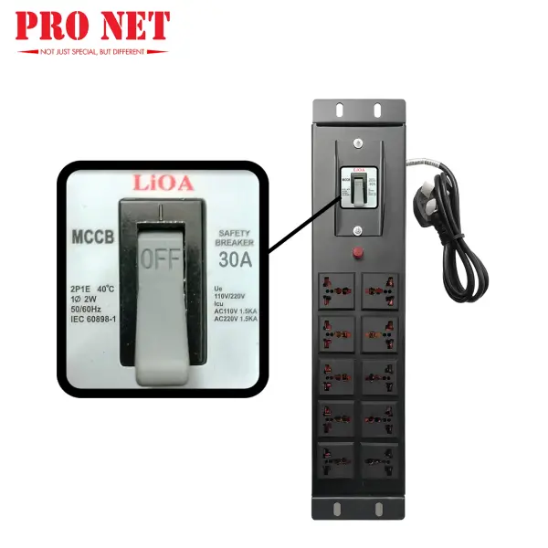 PDU 12 lỗ 30A, MCCP, rack 19''