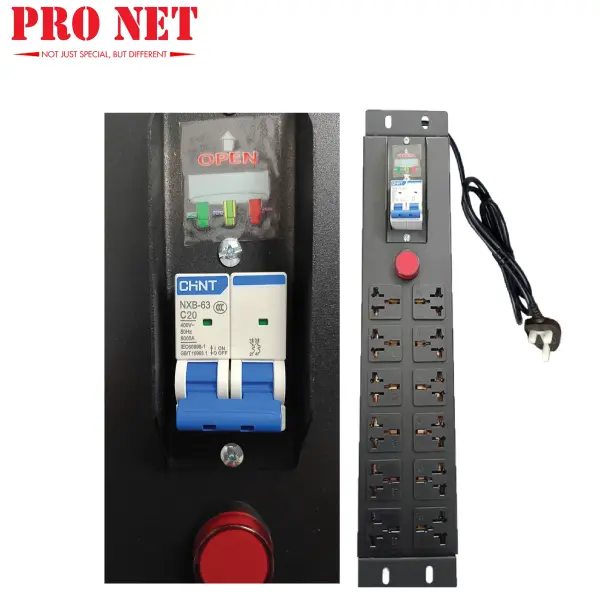 PDU 12 lỗ 20A, MCCP, rack 19'' PRONET