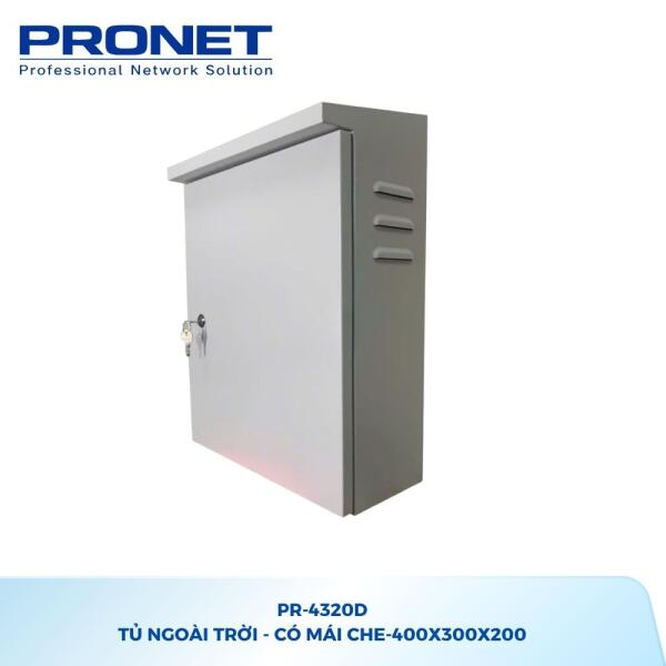 Tủ Ngoài Trời PRONET PR-4320D Có Mái Che 400x300x200mm