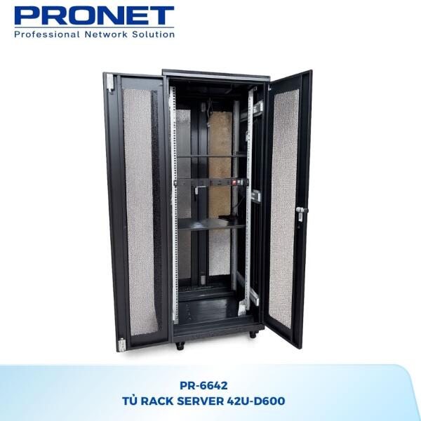 Tủ Rack Server 42U PRONET PR-6642 D600/D800/D1000 – Rack 19 Inch