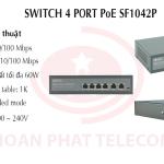 APTEK SF1042P - Switch 4 port PoE