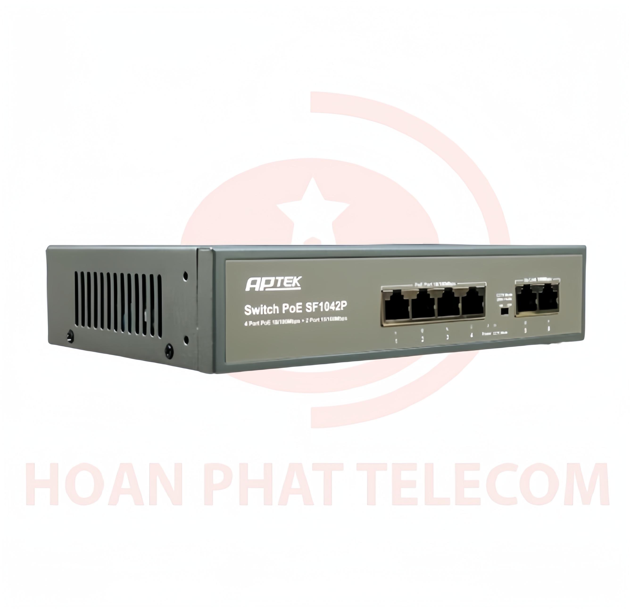 APTEK SF1042P - Switch 4 port PoE