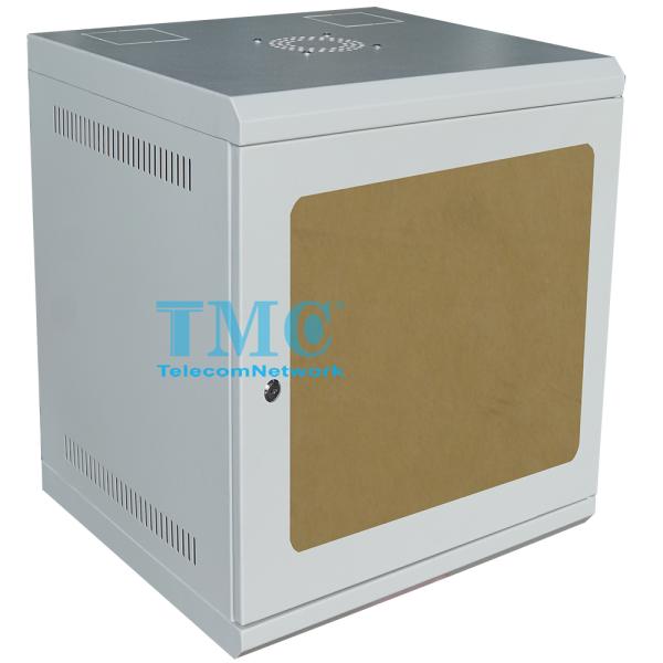 Tủ Mạng Treo Tường 12U Sâu 600 Cửa Mica Màu Ghi -TMC RACK 19’’