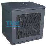 Tủ Mạng 10U Treo Tường D600, Cửa Lưới, Màu Đen