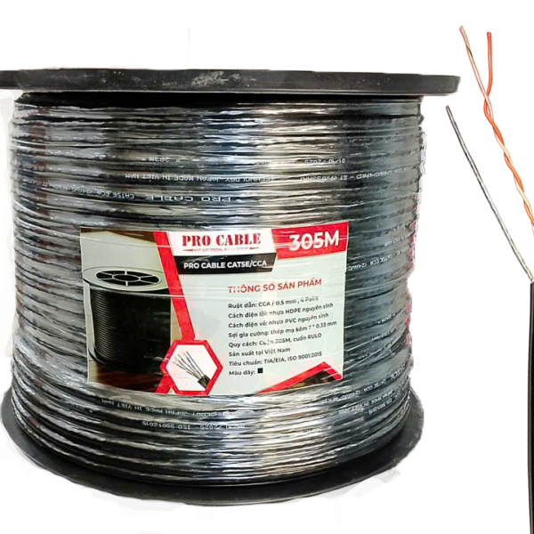 PRO-CABLE Cat5E UTP CCA  24AWG/4PRS Outdoor SS (7 x 0,33mm)