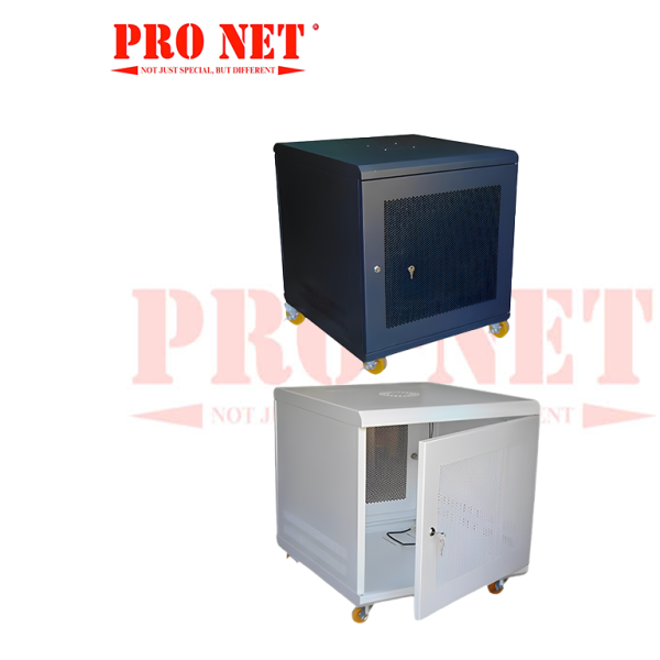 Tủ mạng 12U-D600 – Màu trắng, có bánh xe