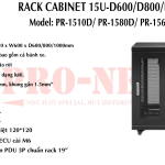 Tủ Rack 15U D1000 – Bảo Vệ Thiết Bị Mạng Tối Ưu, Thiết Kế Hiện Đại