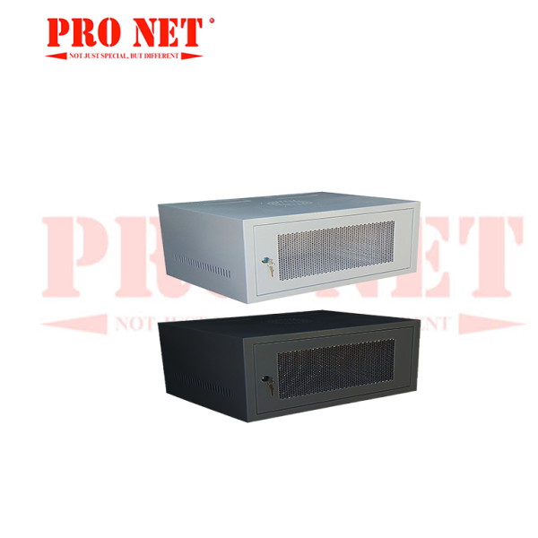 TỦ RACK 4U-D400 (TREO TƯỜNG, MÀU ĐEN, CAMERA) - Mặt cửa lưới/ Giá rẻ