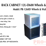 Tủ Rack 12U Pro Net Màu Đen (Treo Tường – D600 | Chuẩn 19”) | Hàng Sẵn | Giao Toàn Quốc