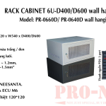 TỦ RACK 6U-D600 (TREO TƯỜNG, MÀU TRẮNG, CAMERA) Mặt cửa lưới/ Giá rẻ