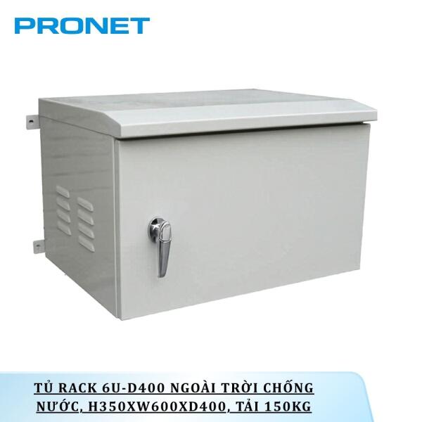 Tủ Rack 6U PR-0640T Treo Tường Cửa Lưới D400 H350xW540 Tải 150kg PRONET